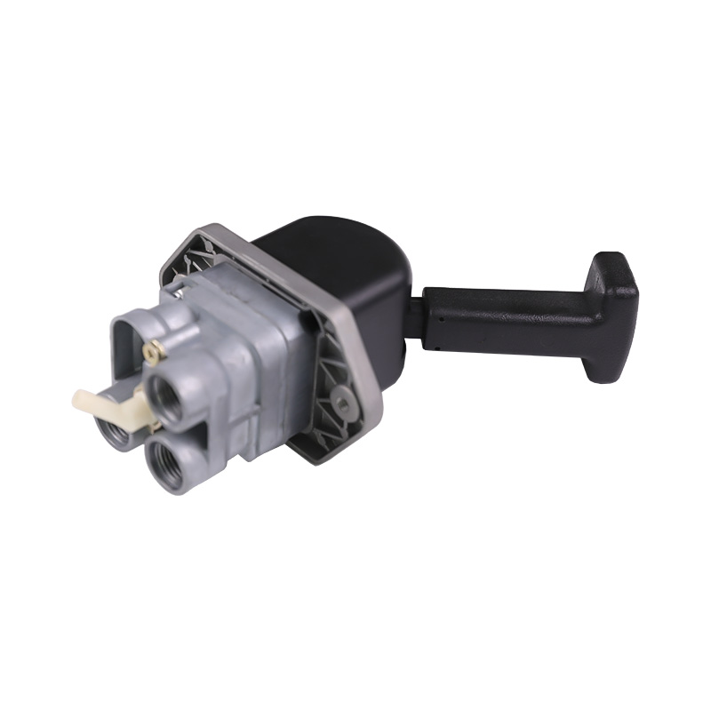 What is the basic principle of the handbrake valve